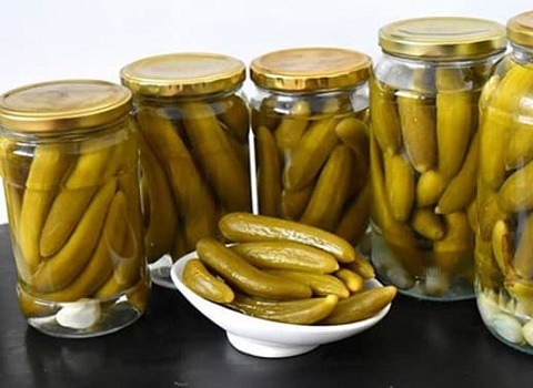 تصویر 2 از فروش خیارشور شیشه ای ریز + قیمت خرید به صرفه