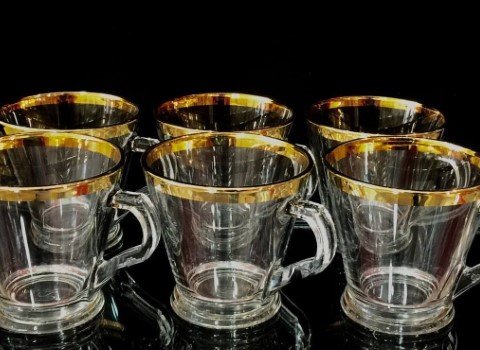 تصویر 1 از فروش فنجان بلور لب طلایی + قیمت خرید به صرفه