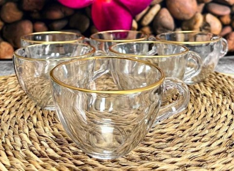 تصویر 2 از فروش فنجان بلور لب طلایی + قیمت خرید به صرفه