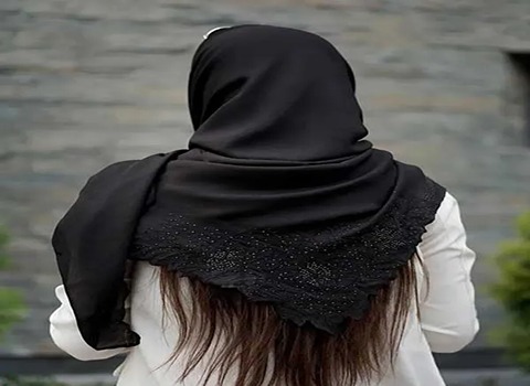 تصویر 2 از خرید و فروش روسری مشکی مجلسی کار شده با شرایط فوق العاده