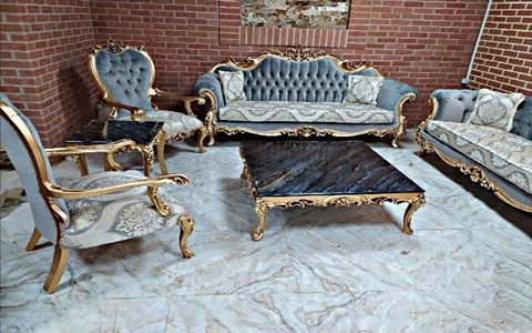 تصویر 2 از قیمت مبل کلاسیک ۹ نفره با کیفیت ارزان + خرید عمده