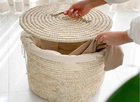 تصویر 4 از قیمت سبد لباس چرک حصیری + خرید باور نکردنی