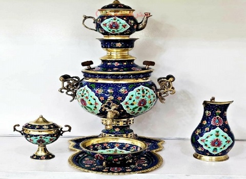 تصویر 2 از خرید و قیمت سرویس سماور میناکاری + فروش عمده