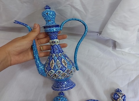 تصویر 2 از قیمت خرید گلاب پاش مسی میناکاری شده عمده به صرفه و ارزان
