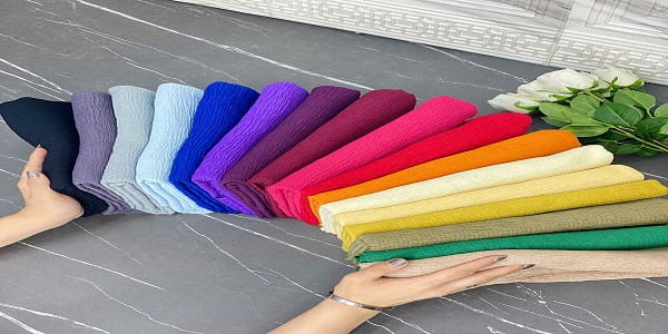 تصویر 2 از خرید شال پفکی رنگی + قیمت فروش استثنایی