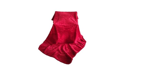 تصویر 1 از فروش پتو گلبافت زرشکی + قیمت خرید به صرفه