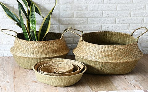 تصویر 3 از قیمت خرید گلدان حصیری بزرگ + فروش ویژه