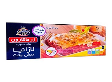 تصویر 4 از قیمت لازانیا زر ماکارون پیش پخت + فروش ویژه