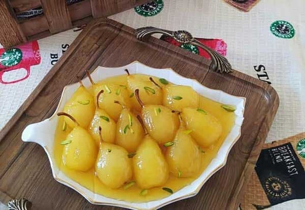 قیمت خرید کمپوت گلابی شیشه ای با فروش عمده