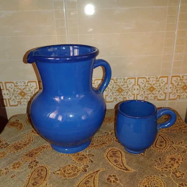 تصویر 4 از خرید پارچ سفالی آبی + قیمت فروش استثنایی