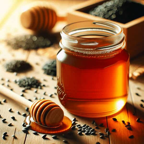 تصویر 3 از فروش عسل سیاهدانه طبیعی + قیمت خرید به صرفه