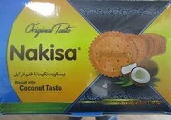 خرید و قیمت بیسکویت نارگیلی نکیسا + فروش عمده