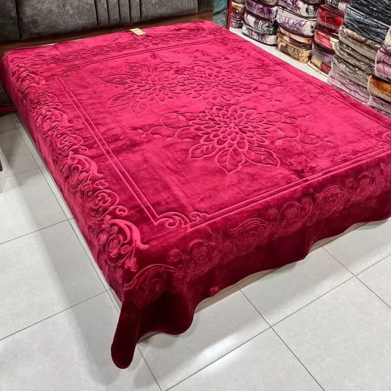 تصویر 2 از قیمت خرید پتو گلبافت دونفره ساده عمده به صرفه و ارزان