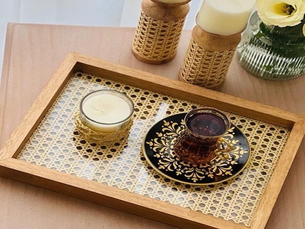 تصویر 4 از خرید و قیمت سینی چوبی کف حصیری + فروش عمده
