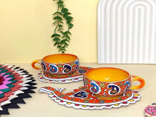 تصویر 4 از قیمت ماگ سفالی مینا کاری با کیفیت ارزان + خرید عمده