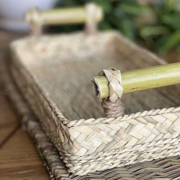 تصویر 2 از قیمت سبد میوه حصیری دسته دار + خرید باور نکردنی