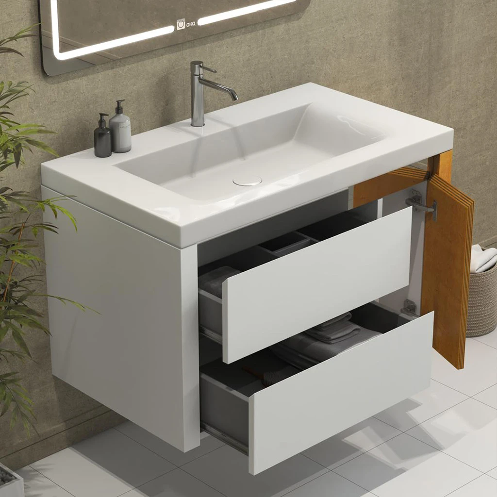 تصویر 5 از خرید مدل روشویی کابینت دار کوچک + قیمت فروش استثنایی