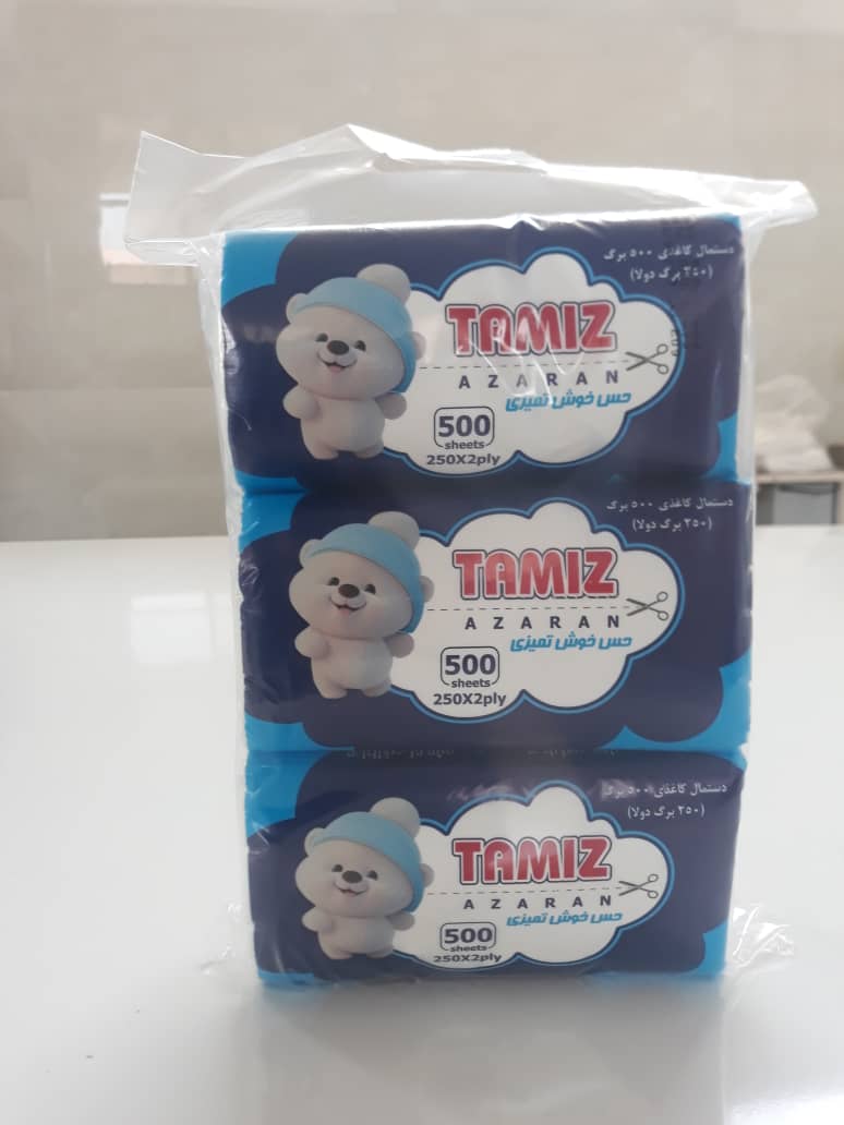 قیمت دستمال کاغذی پک سه عددی اقتصادی برند تمیز