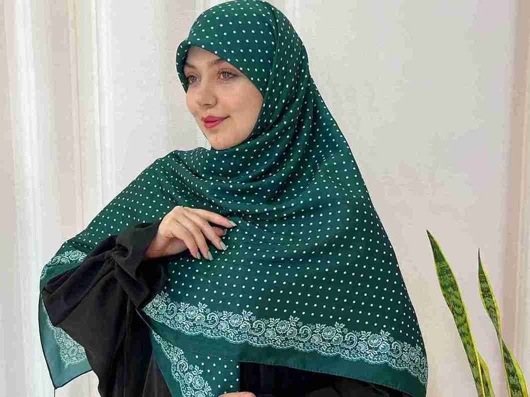 خرید و قیمت روسری نخی خال‌ خالی  + فروش عمده