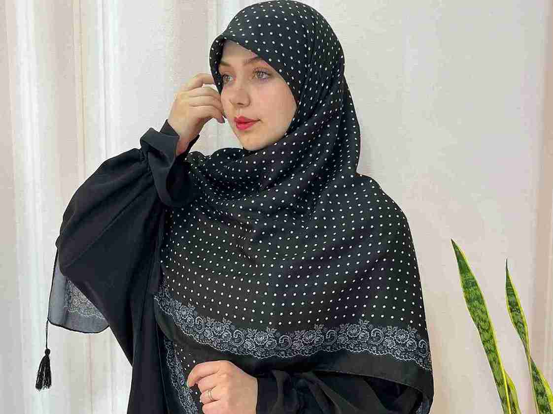 تصویر 2 از خرید و قیمت روسری نخی خال‌ خالی  + فروش عمده