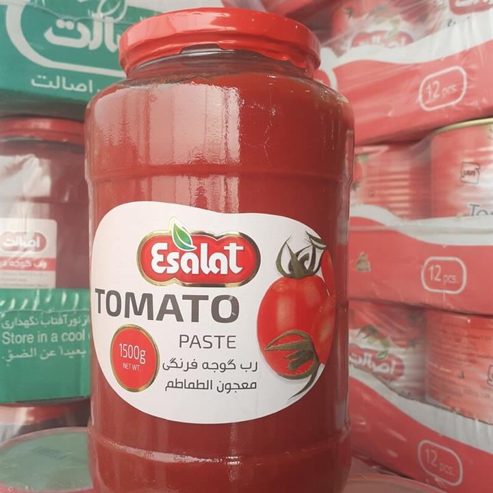 تصویر 1 از قیمت خرید عمده رب گوجه فرنگی شیشه‌ای برند اصالت