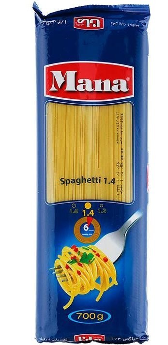 قیمت ماکارونی اسپاگتی مانا 700 گرمی + فروش عمده