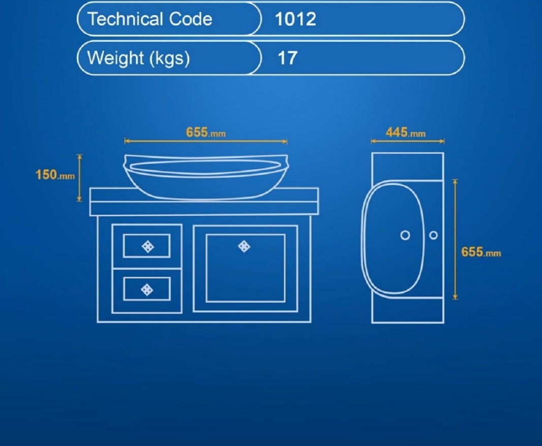 تصویر 1 از قیمت عمده روشویی رو کابینتی کاسپین
