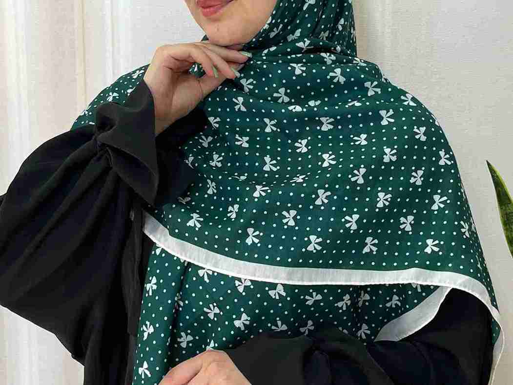 تصویر 1 از قیمت خرید روسری پاپیونی سبز با فروش عمده