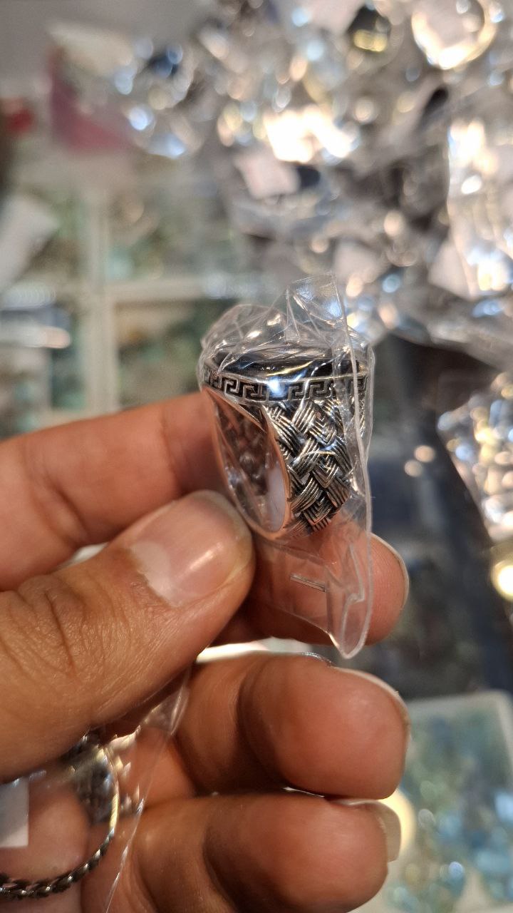 تصویر 3 از انگشتر مردانه فانتزی نگین مشکی