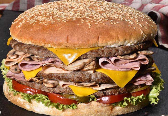 تصویر 2 از قیمت همبرگر ممتاز ۹۵% گوشت ۴ عددی ۴۰۰ گرمی