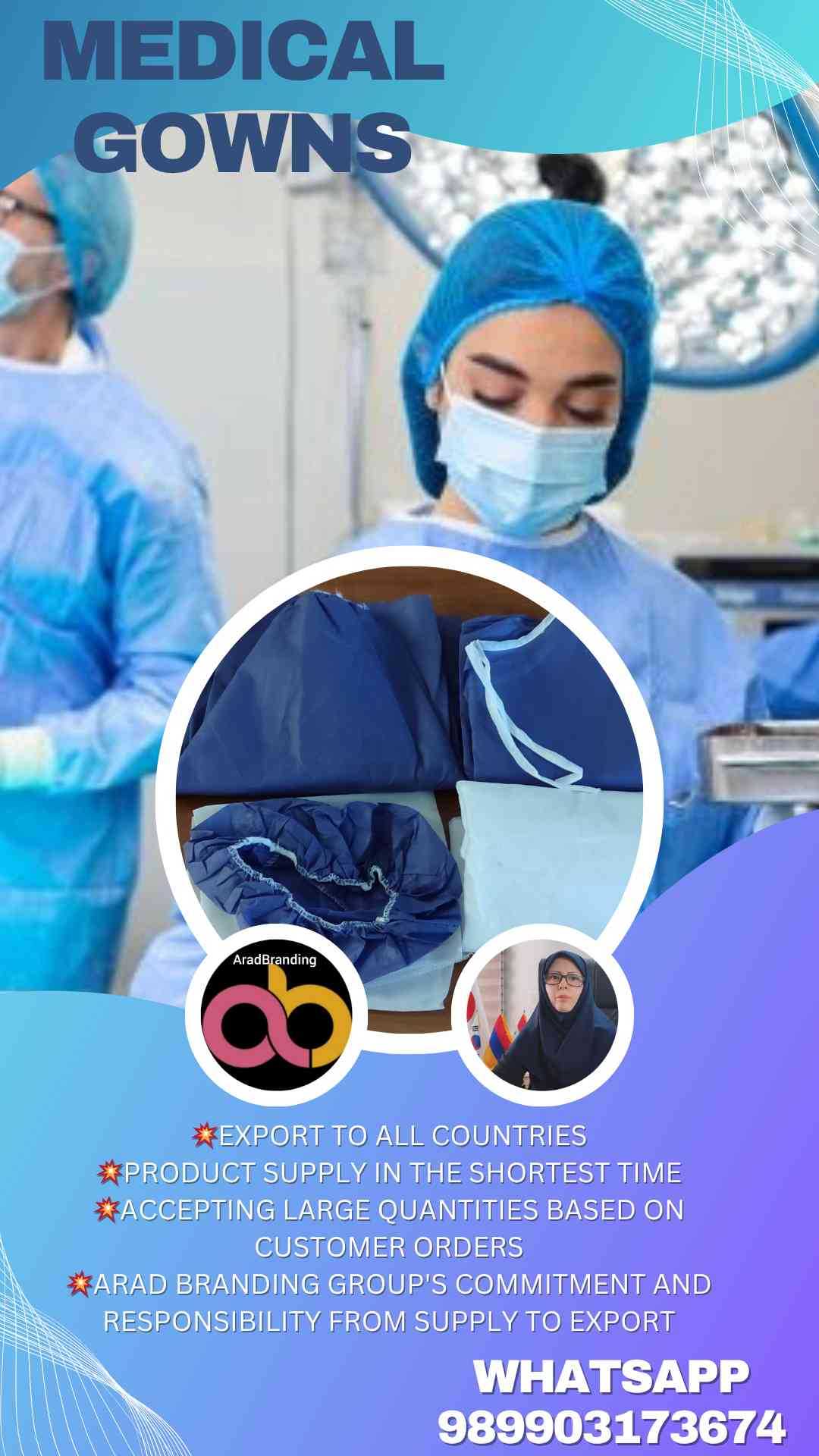 تصویر 1 از گان پزشکی با بهترین کیفیت