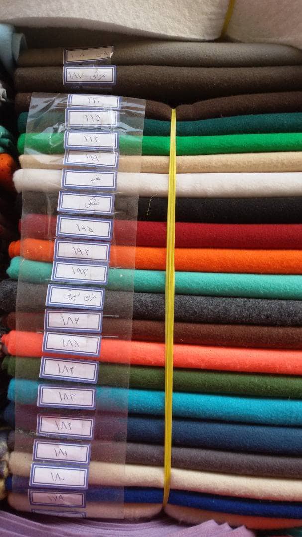 تصویر 2 از نمد پارچه‌ای +رنگهای مختلف + کیفیت + عمده