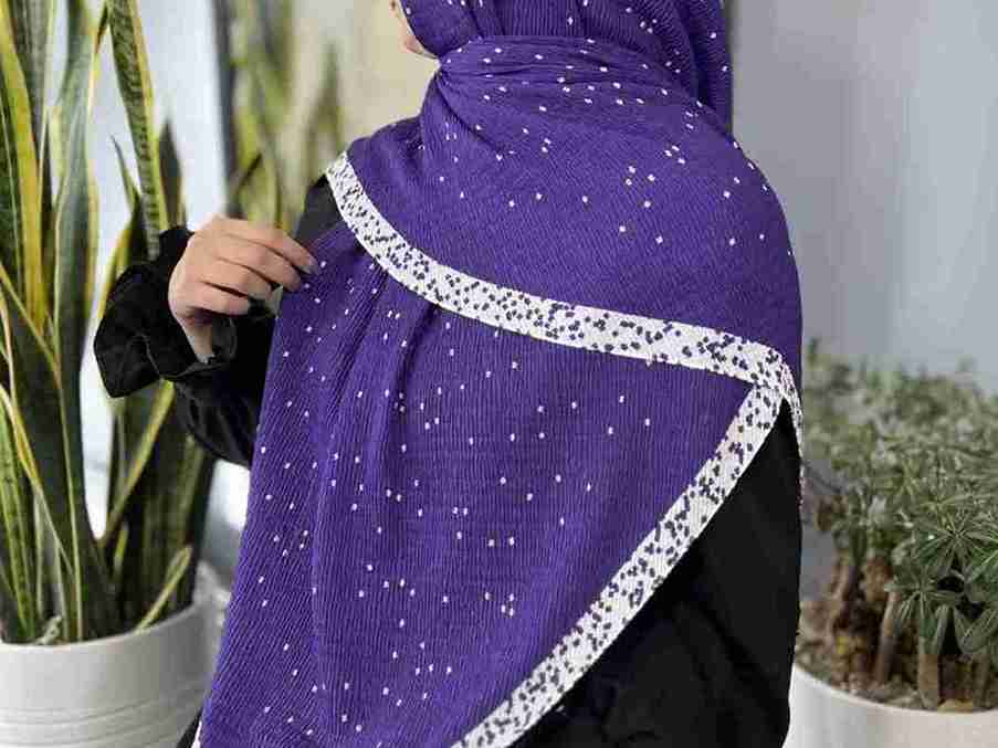 تصویر 3 از خرید و قیمت روسری پلیسه طرحدار + فروش عمده