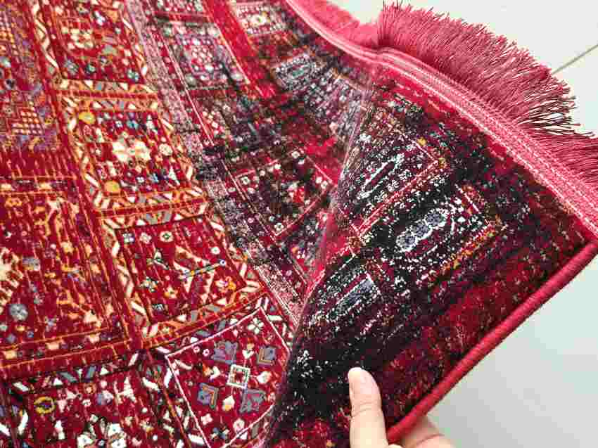تصویر 1 از فرش اکرولیک قرمز کاشان