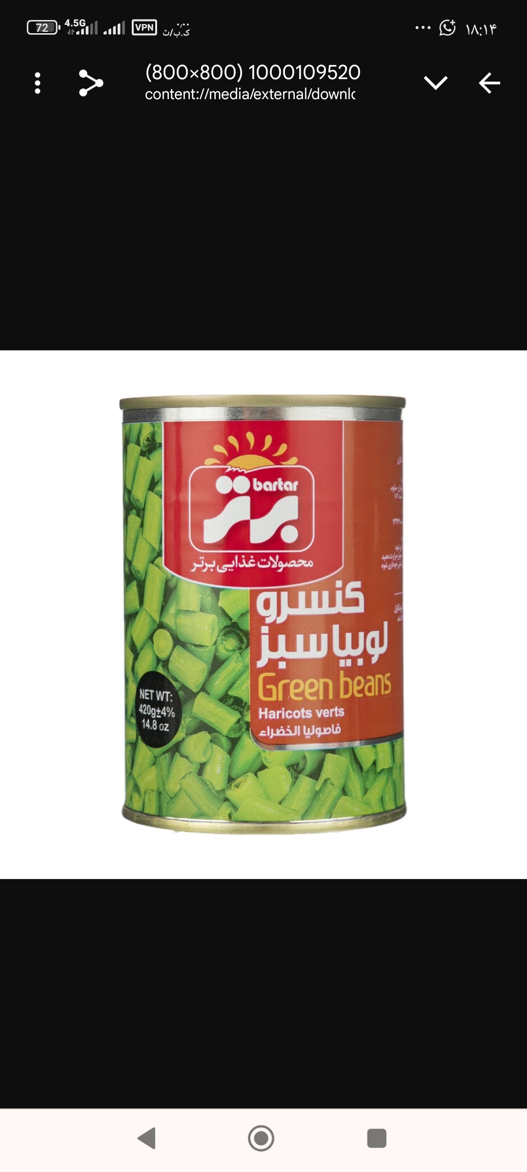 تصویر 2 از قیمت خرید کنسرو لوبیا سبز + فروش عمده