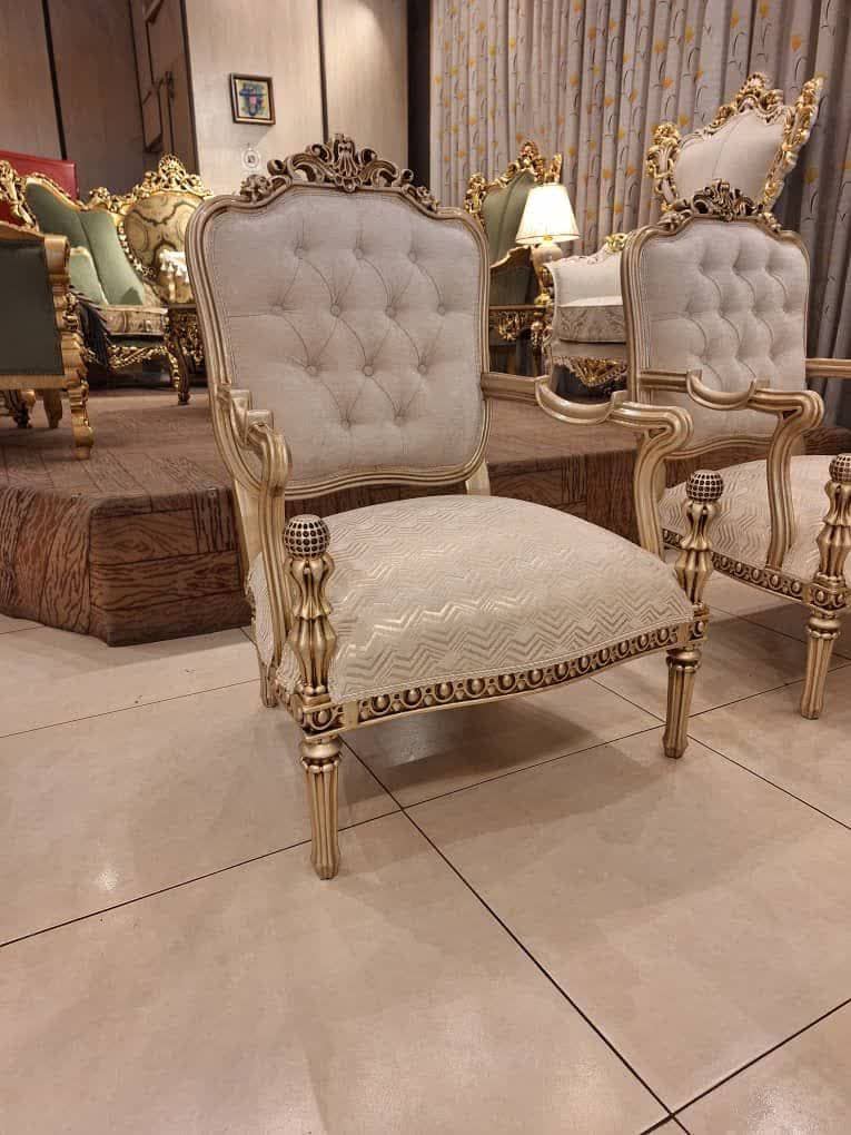 تصویر 1 از مبلمان دسته چوبی دور منبت پایه خراطی