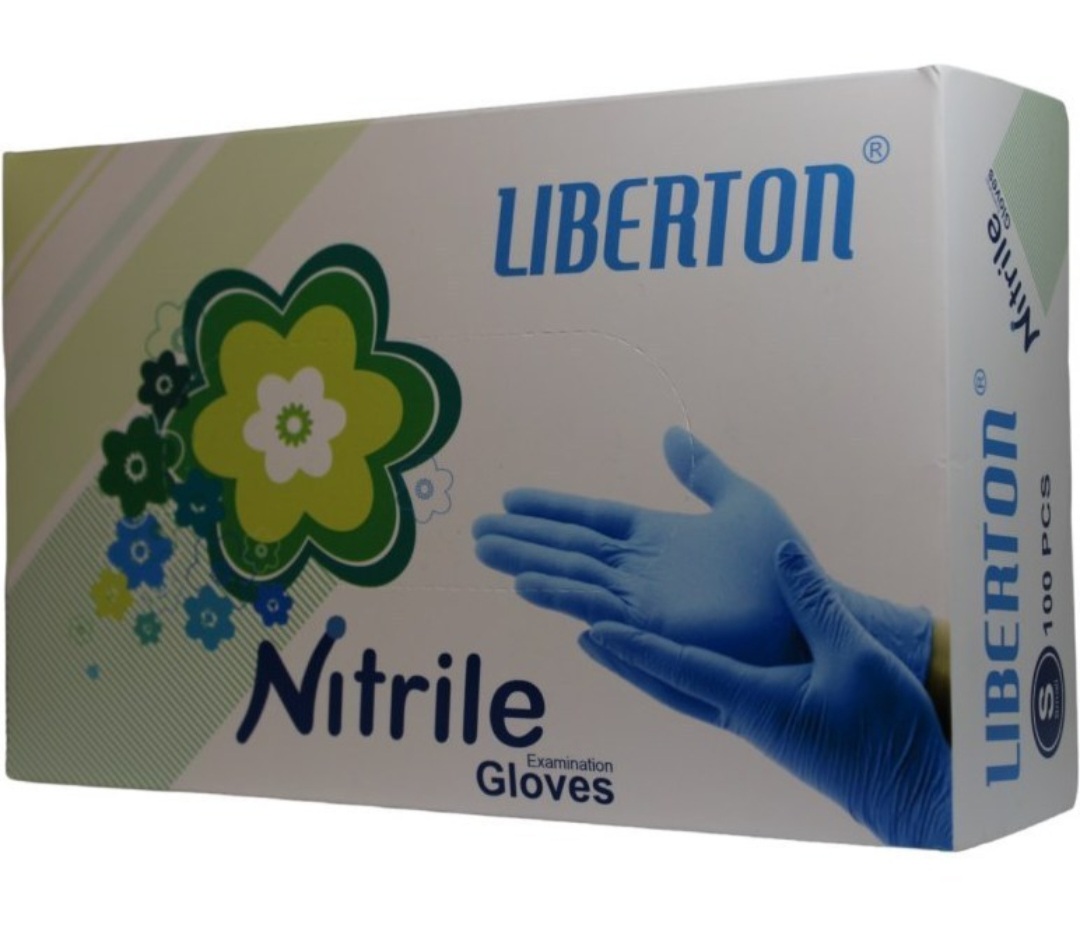 تصویر 1 از فروش عمده دستکش نیتریل آبی لارج + عکس