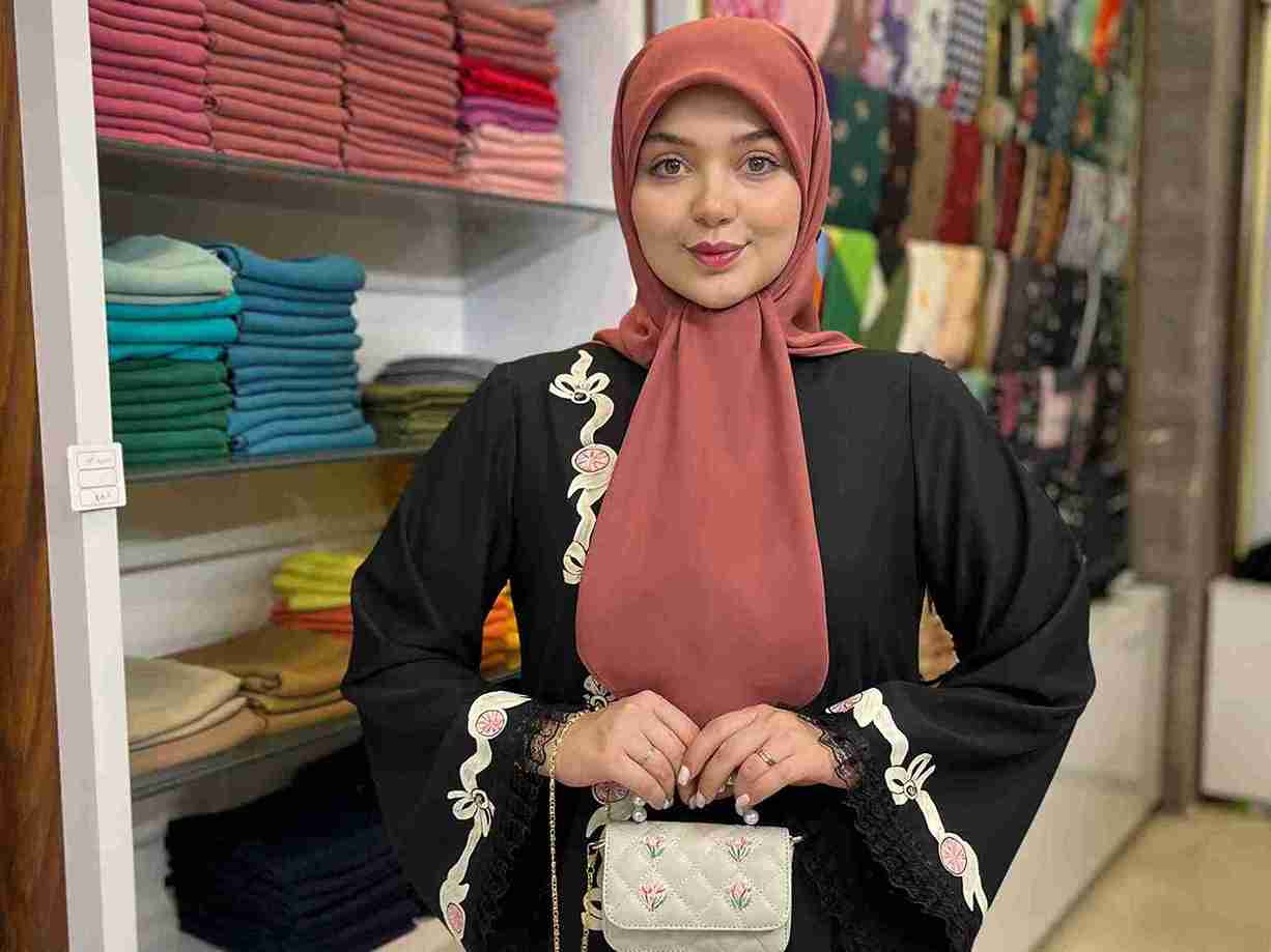 تصویر 5 از خرید و قیمت روسری روسری کشدار حجابی + فروش عمده