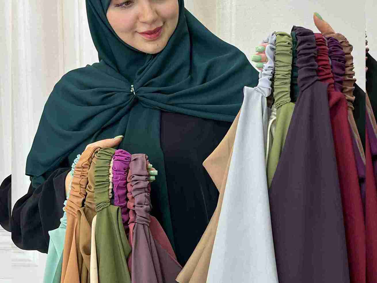 تصویر 4 از خرید و قیمت روسری روسری کشدار حجابی + فروش عمده