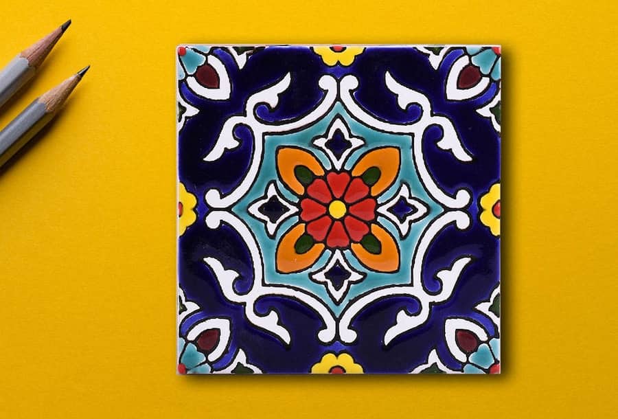 فروش کاشی هفت رنگ با طرح گل