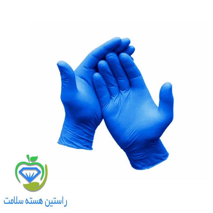 تصویر 3 از قیمت دستکش نیتریل آبی و مشکی + خرید عمده