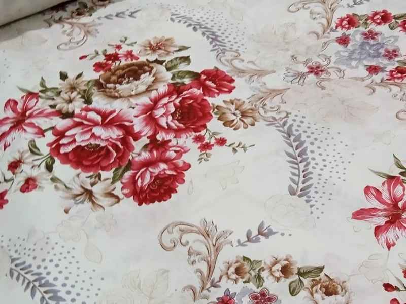 تصویر 5 از قیمت خرید پارچه گل درشت زیبا ملحفه عمده به صرفه و ارزان