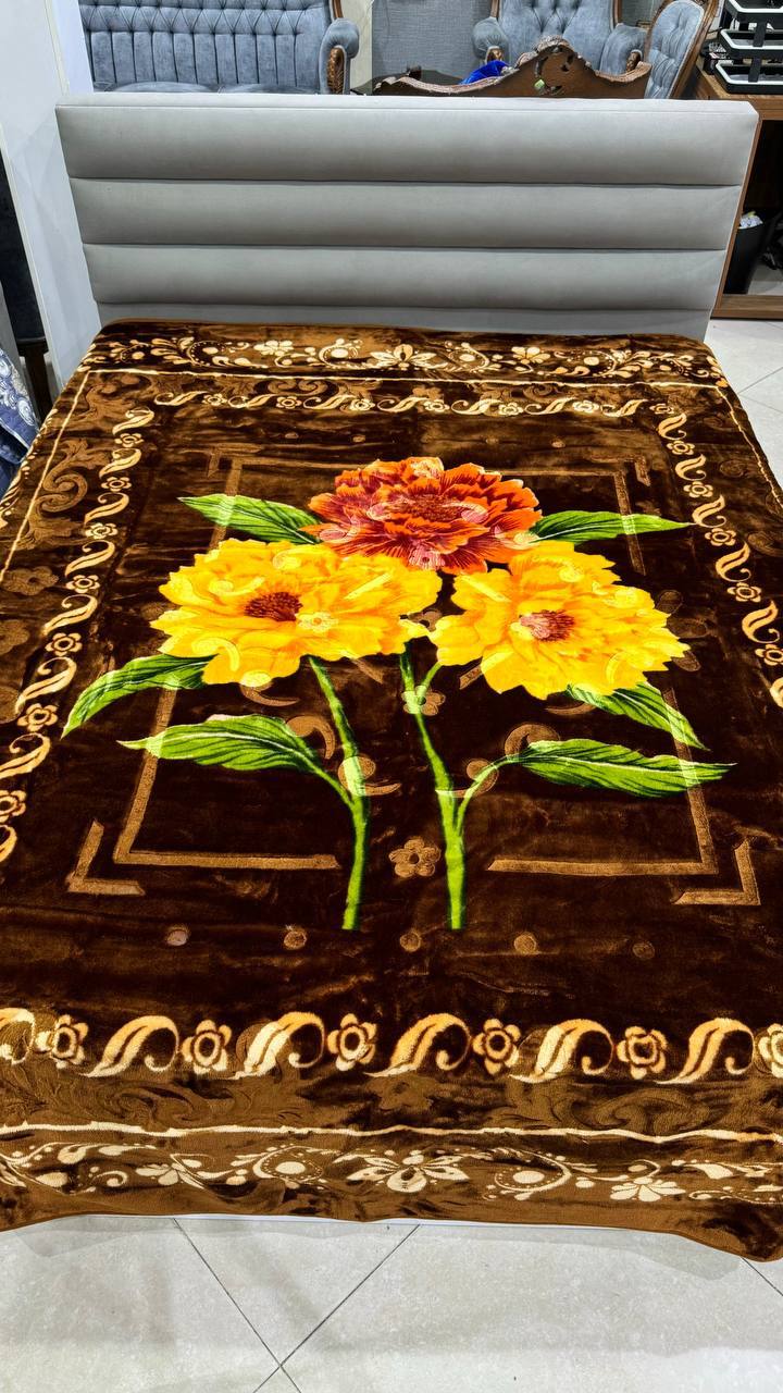 تصویر 4 از پتو دو نفره گلدار  نرمینه + قیمت عمده و ارزان