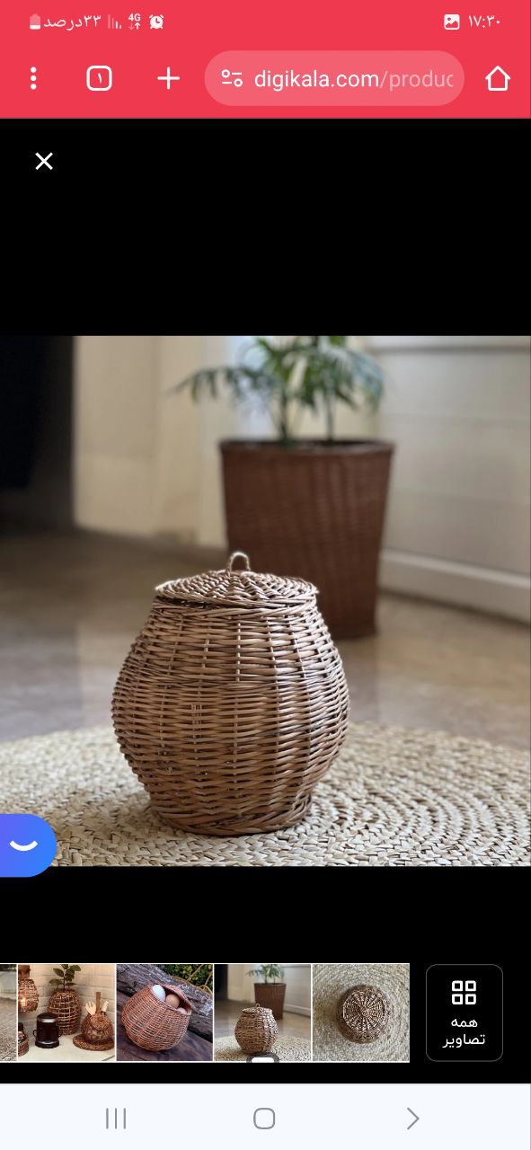 تصویر 1 از خرید سطل حصیری کوچک و بزرگ