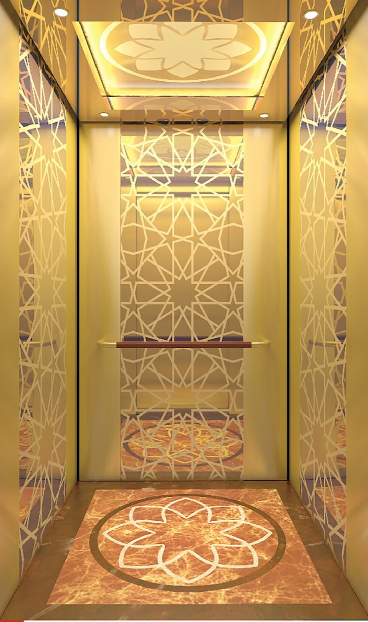 تصویر 1 از قیمت استثنایی کابین آسانسور طلایی با کیفیت و طراحی زیبا