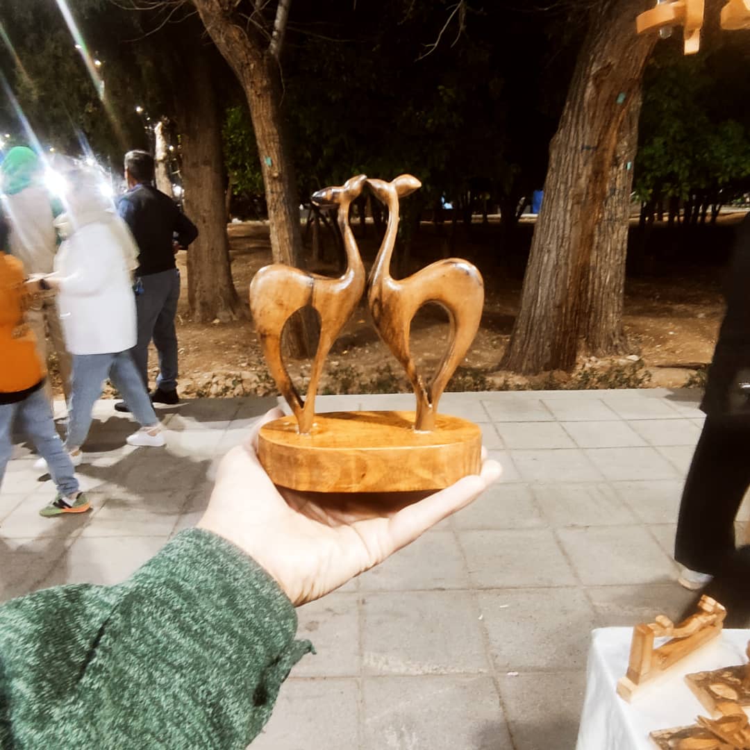 تصویر 1 از قیمت فروش پیکر تراشی آهو از چوب