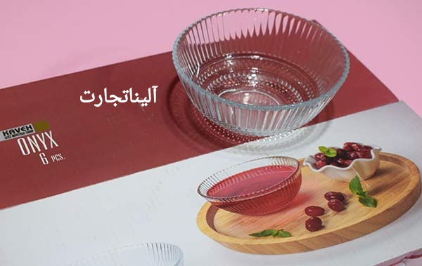 تصویر 2 از خرید عمده و قیمت کاسه بلوری ۱۲ مدل اونیکس
