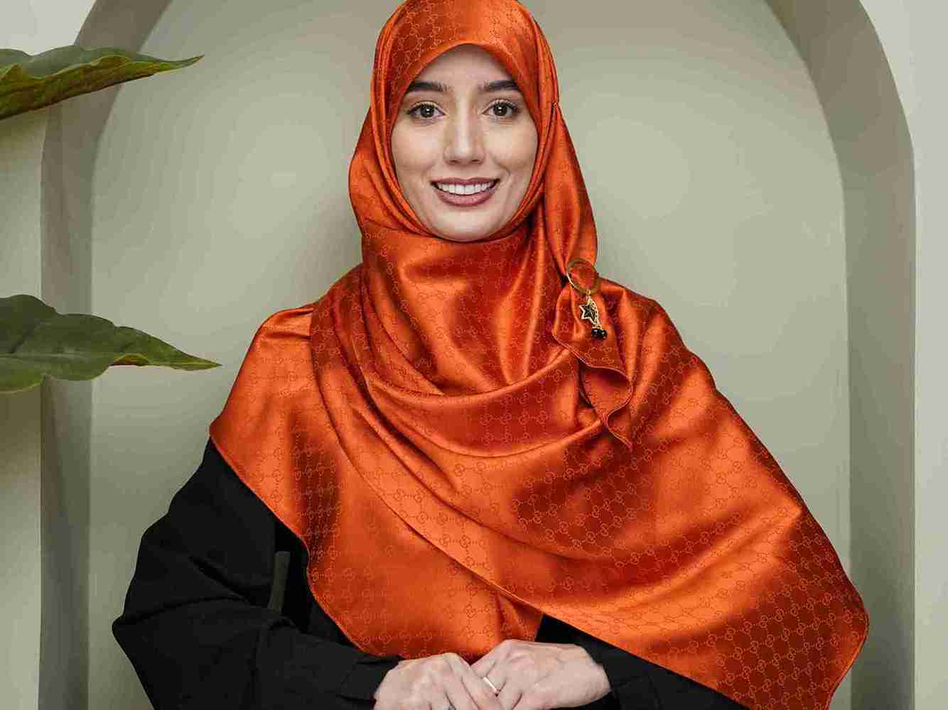 تصویر 4 از خرید عمده جدید ترین روسری ساتن ژاکارد