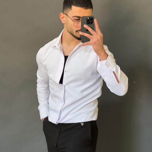 تصویر 2 از خرید و قیمت پیراهن مردانه ساتن سفید مجلسی