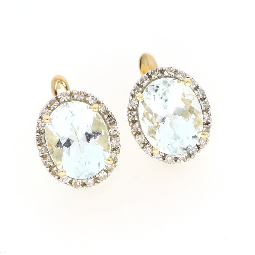 تصویر 1 از قیمت گوشواره الماس آکوامارین + تعداد محدود